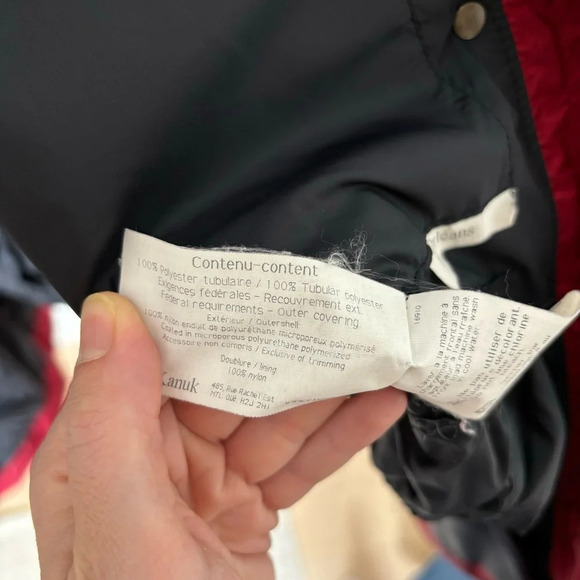 Kanuk Vintage Puffer Winter Coat Mid Long Red Size 2 or M Warm Hooded - Picture 9 of 12